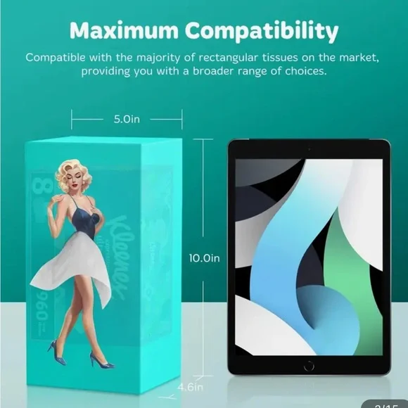 Retro Pin-Up Girl tissue box - Picture 2 of 4